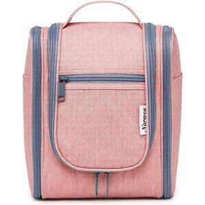 Hanging Travel Toiletry Bag Cosmetic Make up Organizer for Women Pink Cute